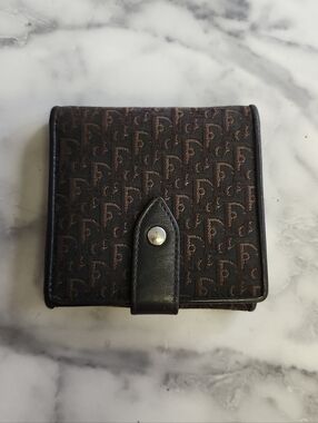 Authentic Vintage Dior Trotter Canvas Bifold Wallet